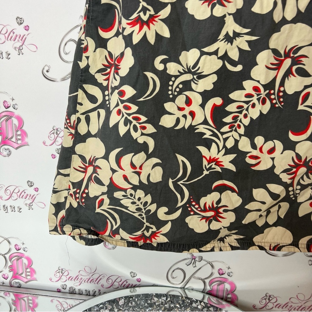 Roxy dress flowers tropical vintage hawaiin printed milkmaid Floral Print - Picture 4 of 5